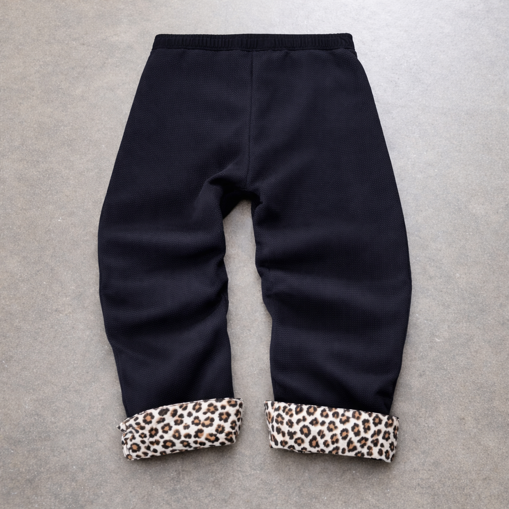 cheetah print cuffed sweats