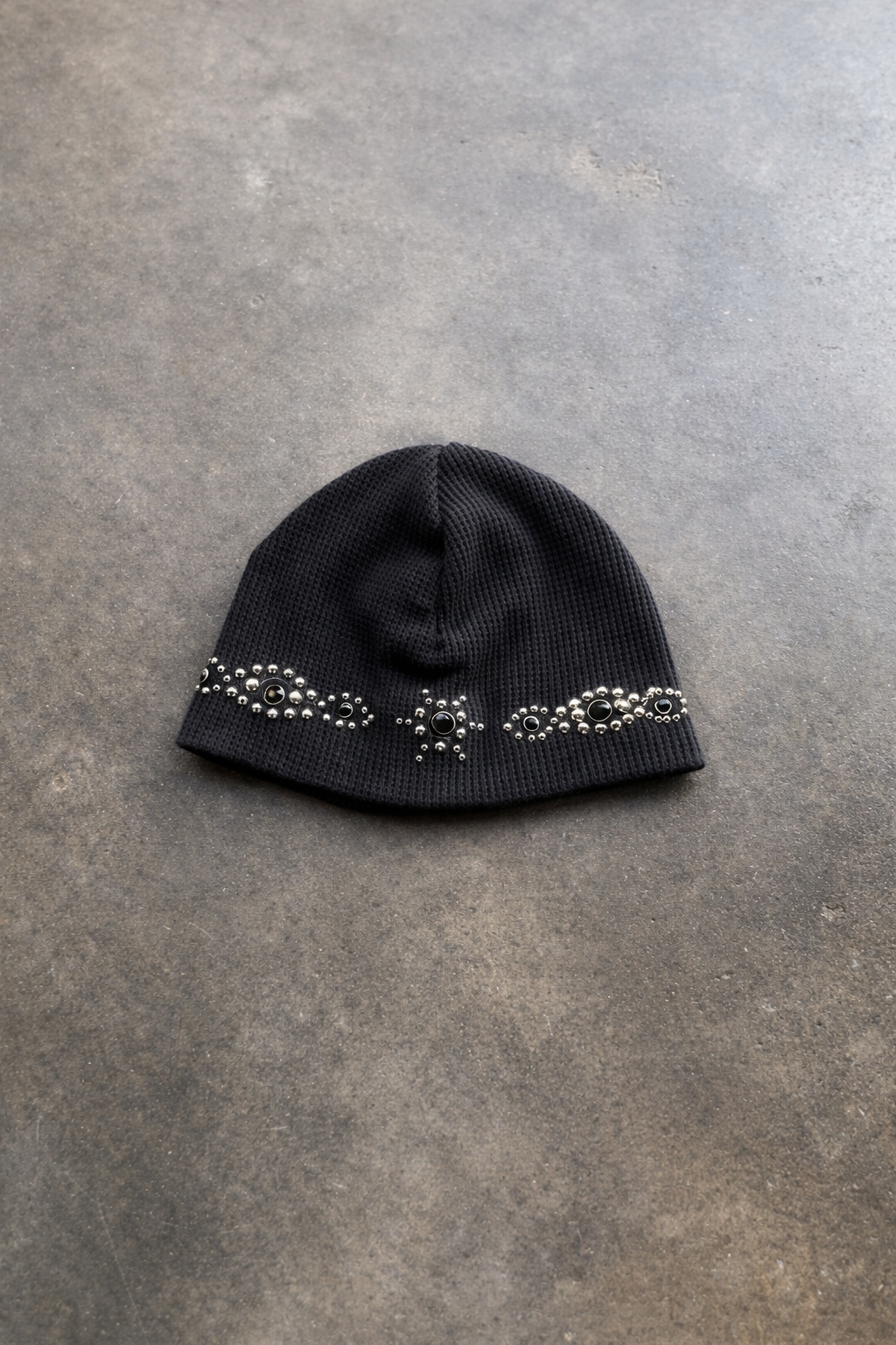 hand studded thermal beanie